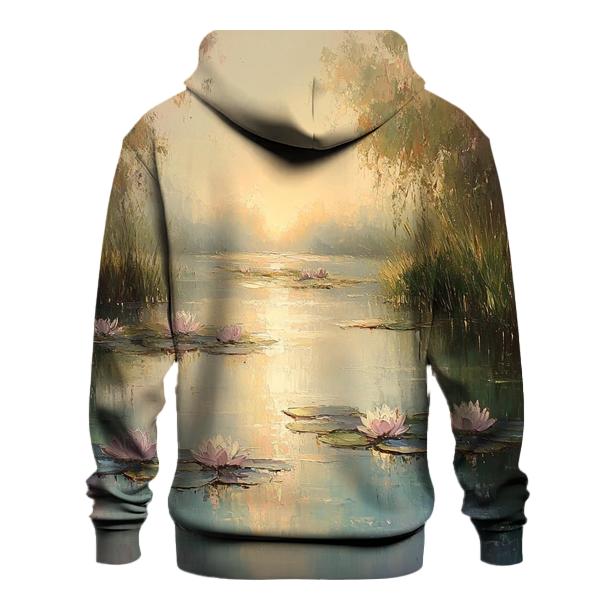 Monet Inspired Water Lilies At Dawn hoodie designs