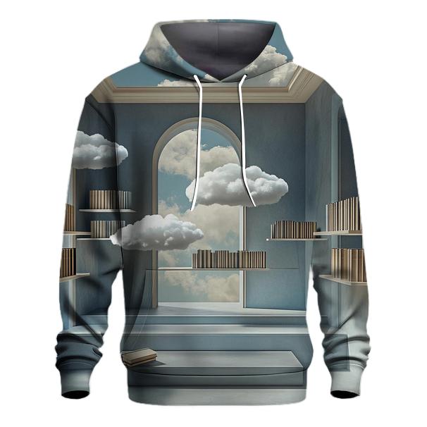 Magritte Inspired Floating Library hoodie designs
