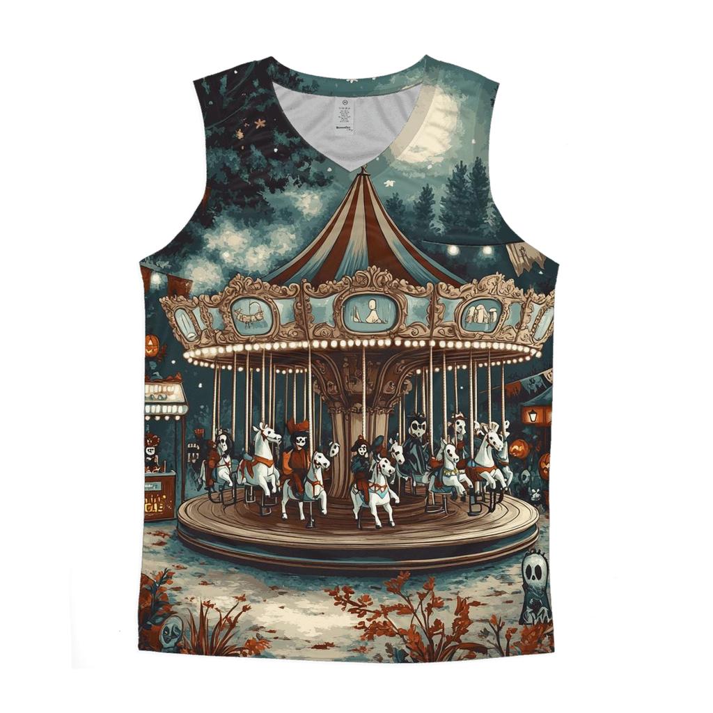 Haunted Carousel Of Nightmares stylish racerback tanks