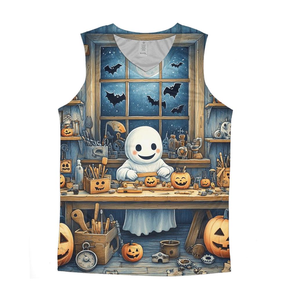 Haunted Toymaker Workshop cotton sleeveless tops