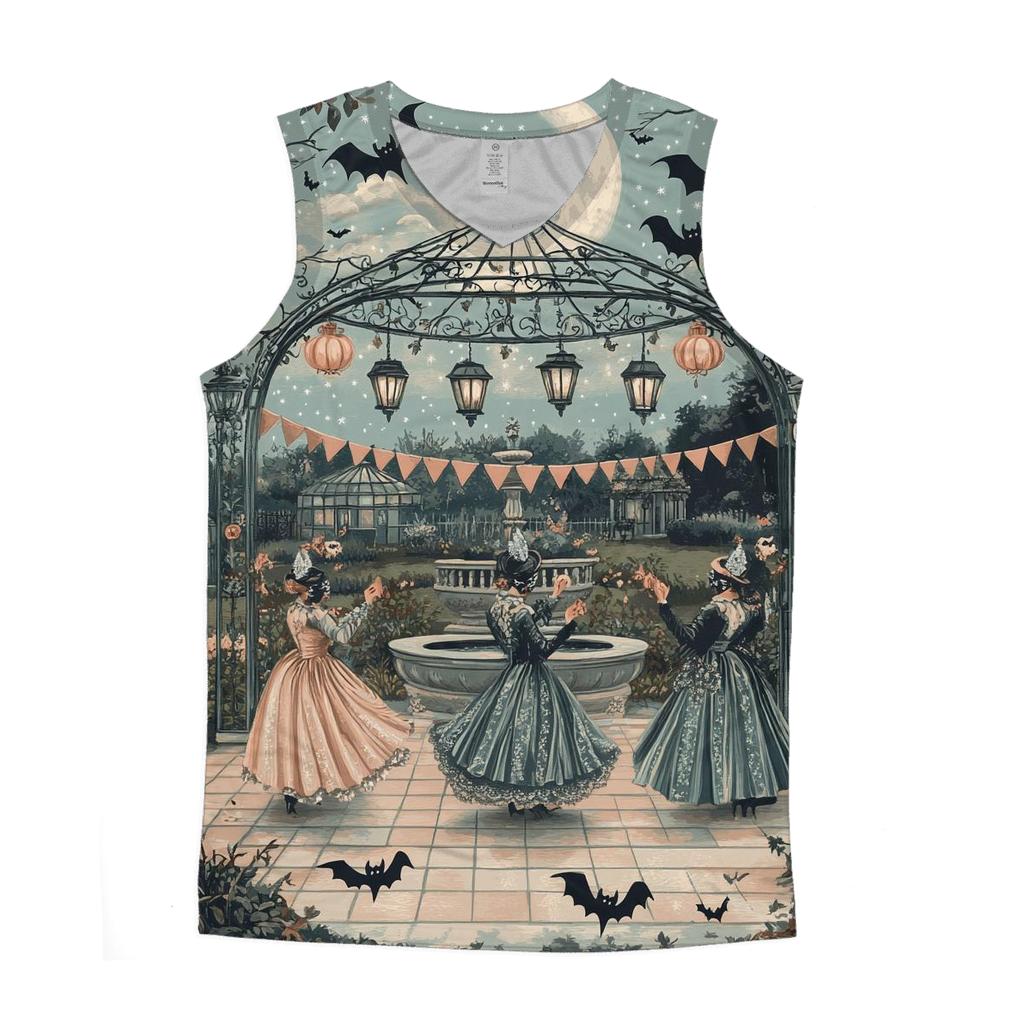 Moon Garden Masquerade Halloween cotton sleeveless tops
