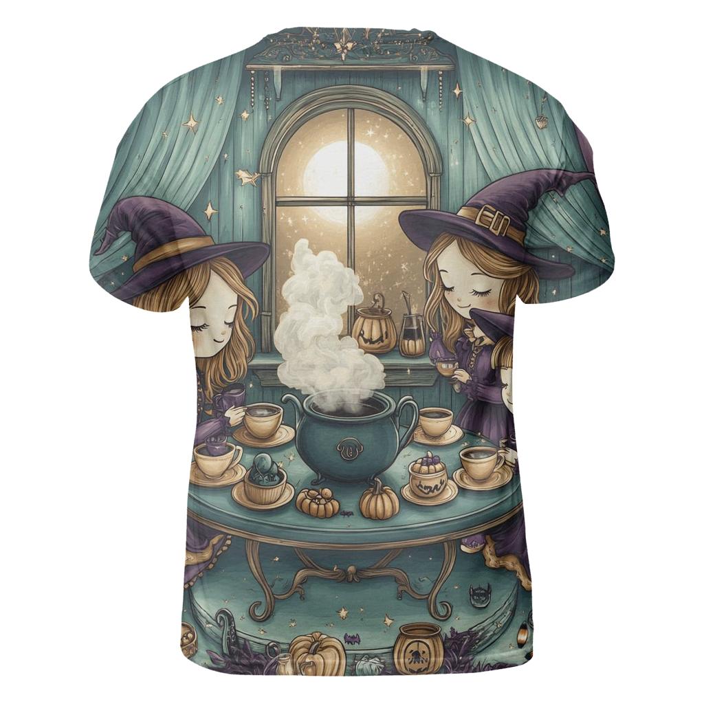 Witch Hat Tea Party Haunted statement graphic shirts