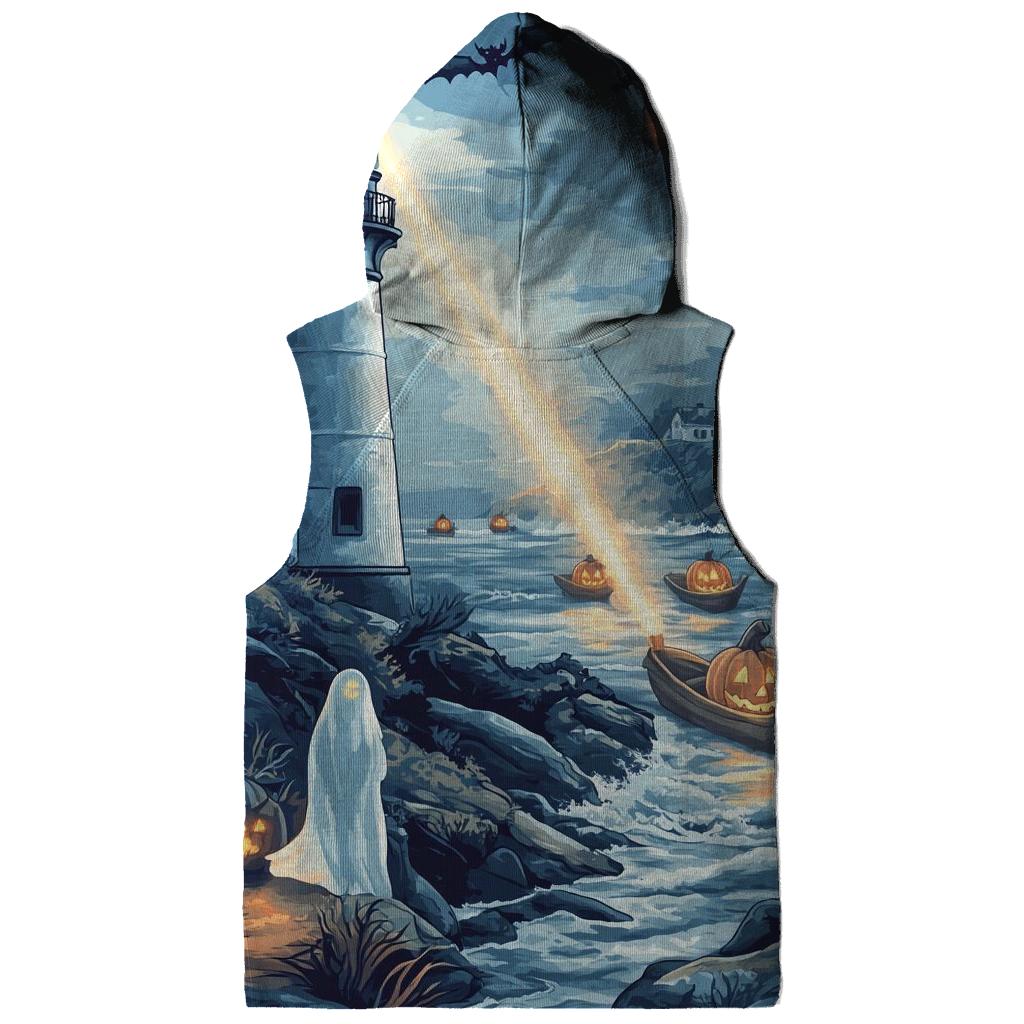 Ghostly Lighthouse Halloween heavyweight hoodies
