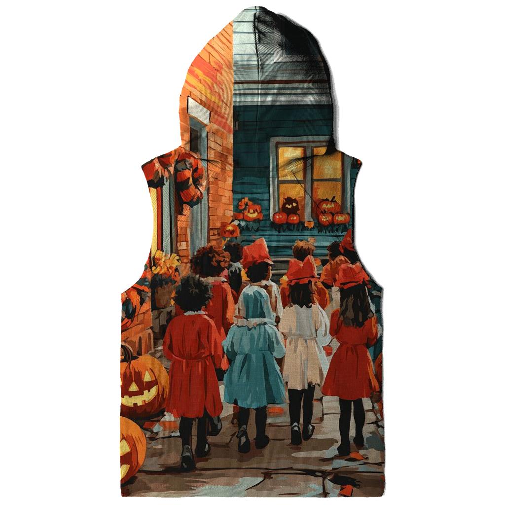 Trick Or Treaters In Pumpkin Alley printed hoodies