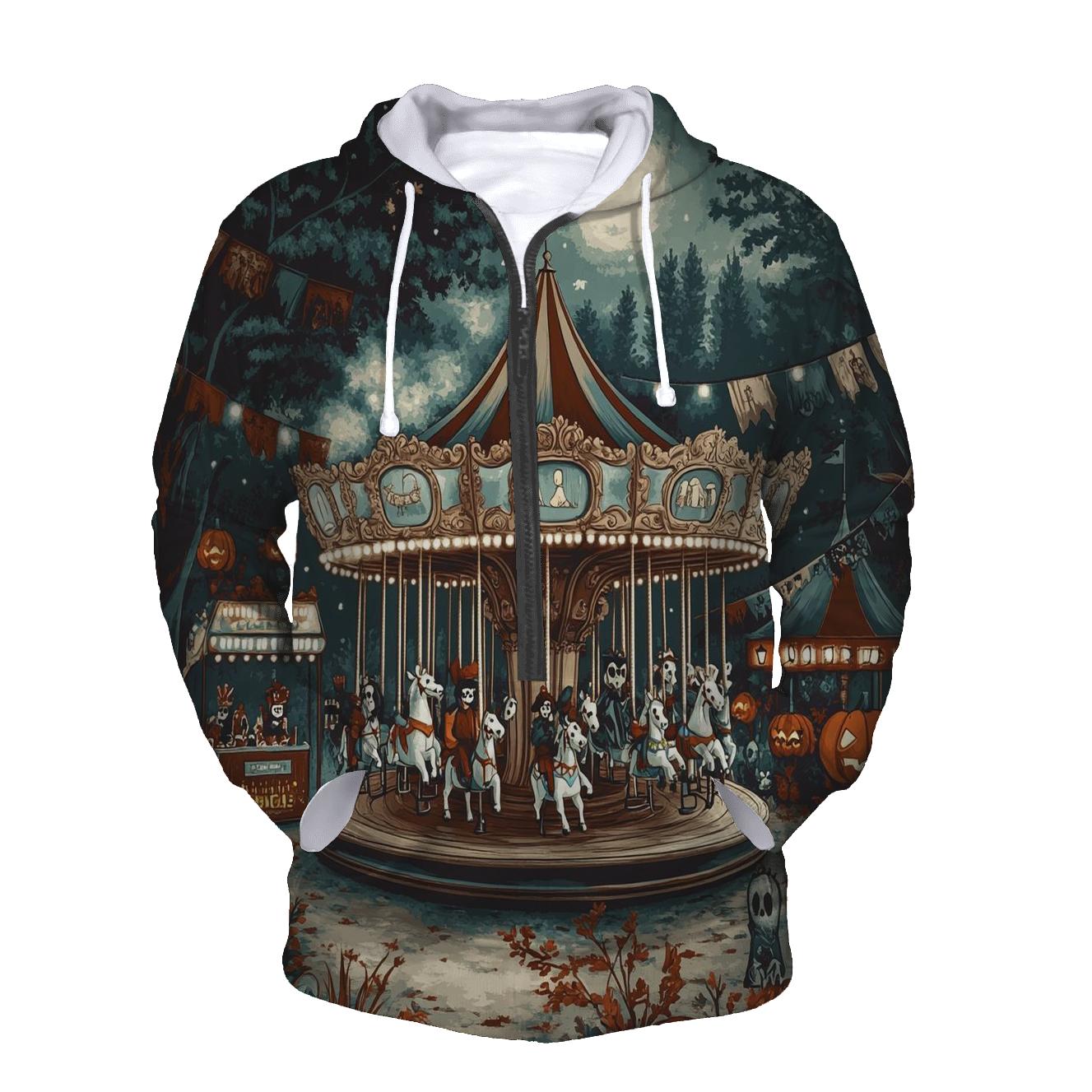Haunted Carousel Of Nightmares premium hoodies