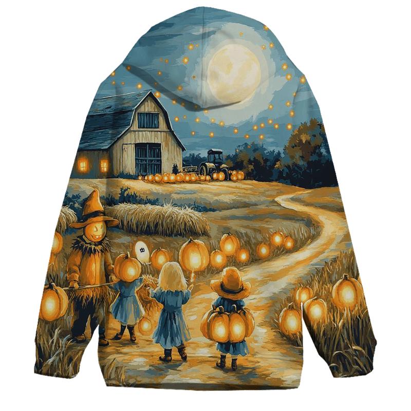 Midnight Harvest Spooky Barn lightweight hoodies