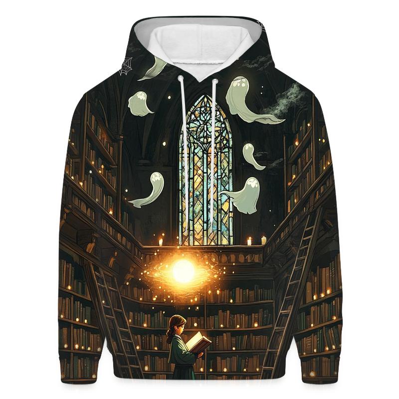 Spooky Library Of Whispering Tomes designer hoodies