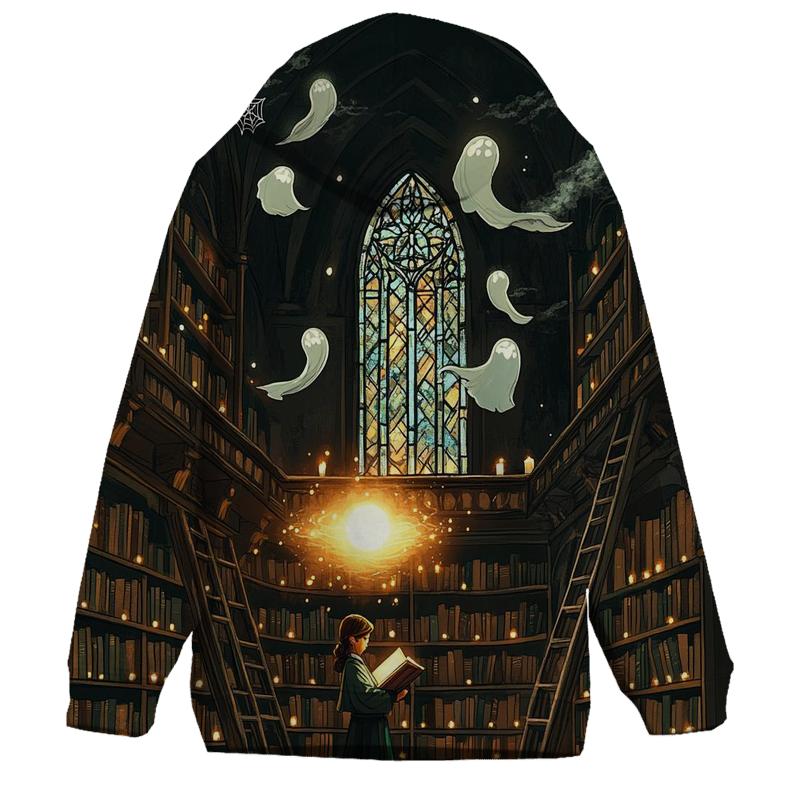 Spooky Library Of Whispering Tomes designer hoodies