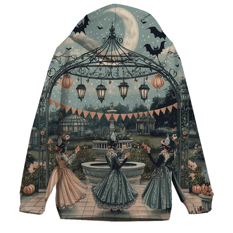 Moon Garden Masquerade Halloween embroidered hoodies