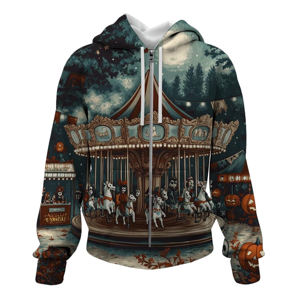 Haunted Carousel Of Nightmares premium hoodies