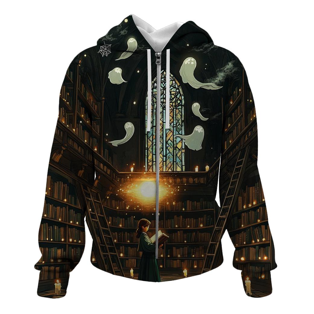 Spooky Library Of Whispering Tomes hoodie styles