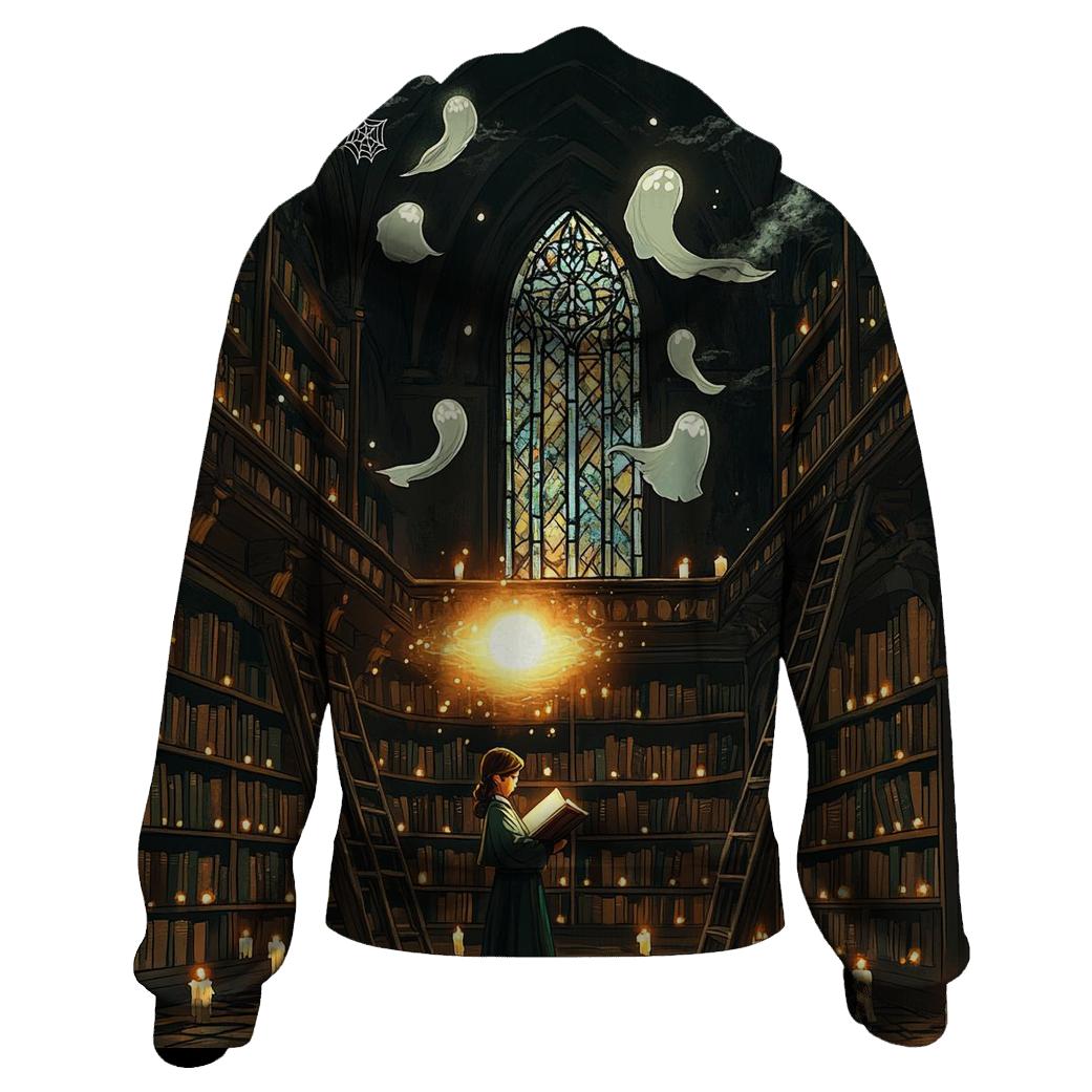 Spooky Library Of Whispering Tomes hoodie styles