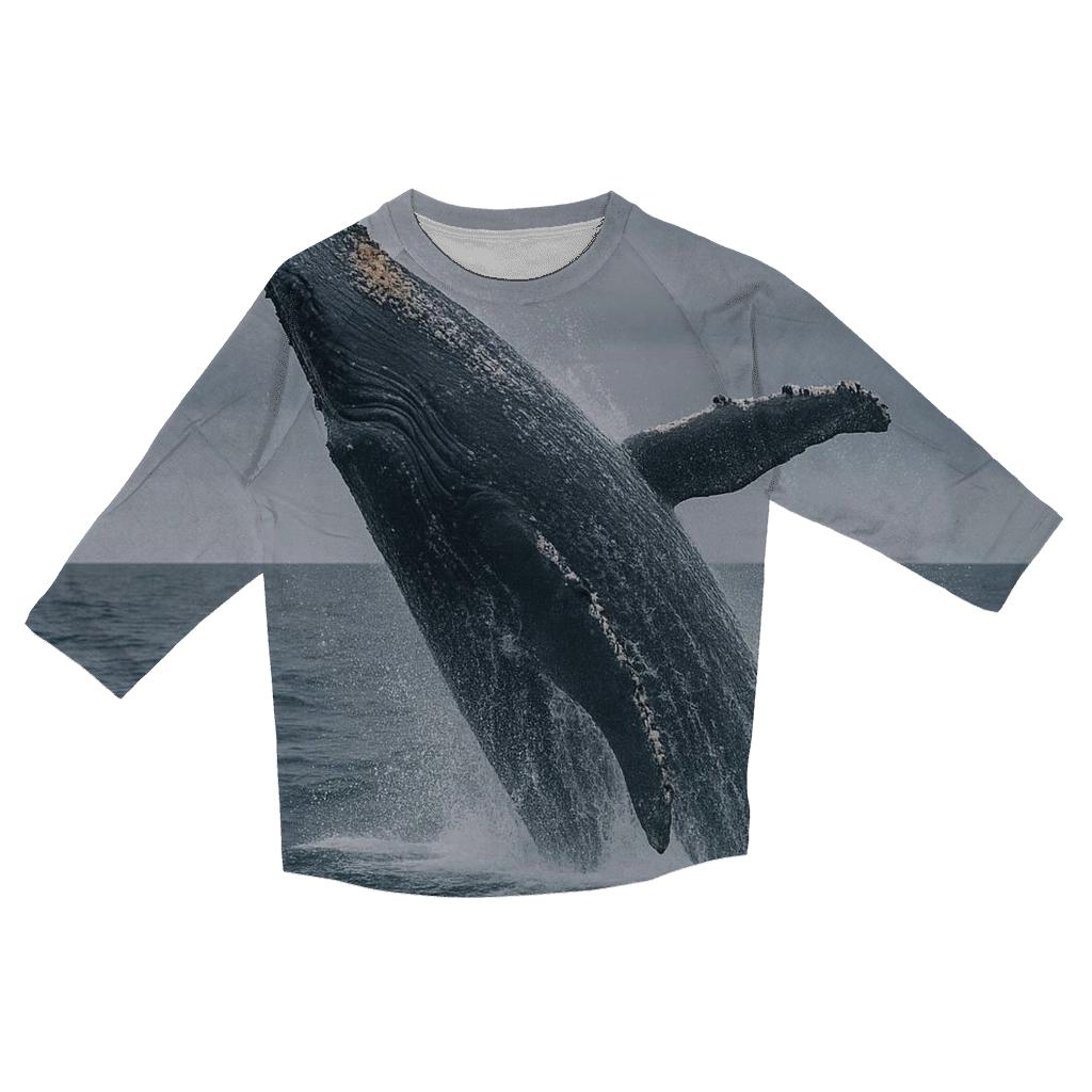 Blue-Line Migration — Humpback Breach personalized 3/4 sleeve tees