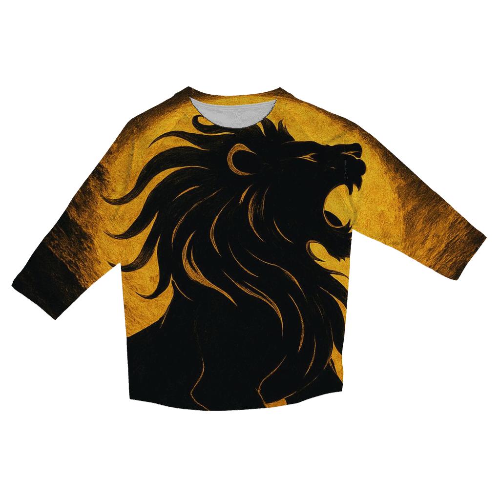 Leo Solar Flare Lion Artwork fashion 3/4 sleeve shirts