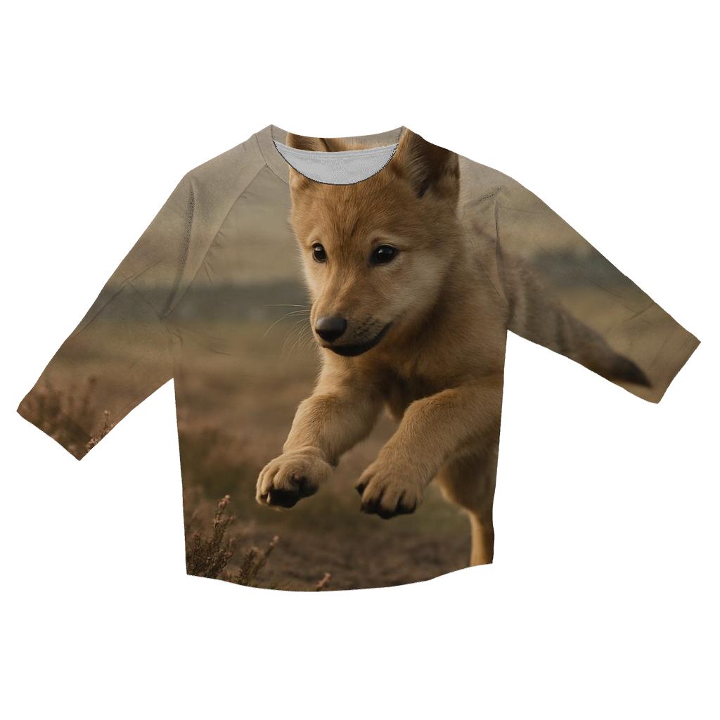 Highland Pup Learning To Hunt cotton quarter sleeve shirts