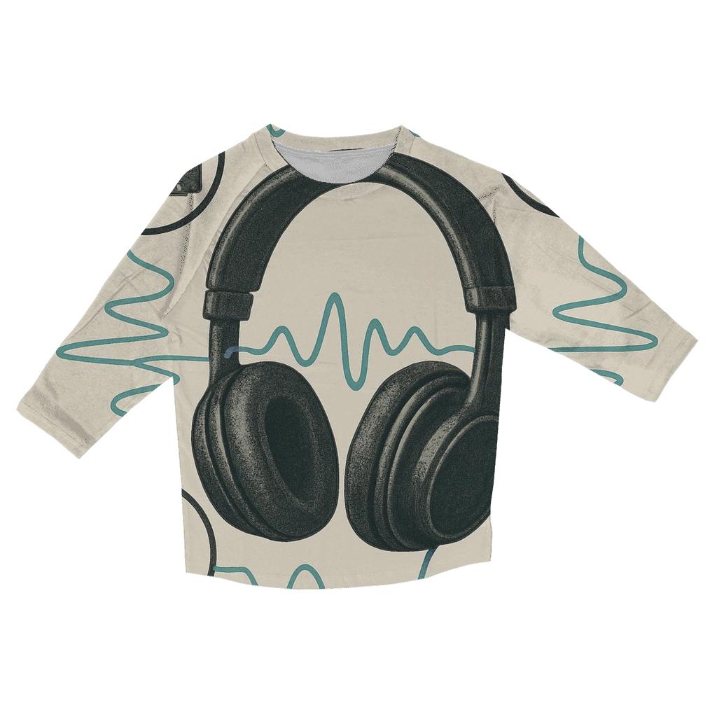 Headphone Orbit Diagram trendy 3/4 sleeve tops