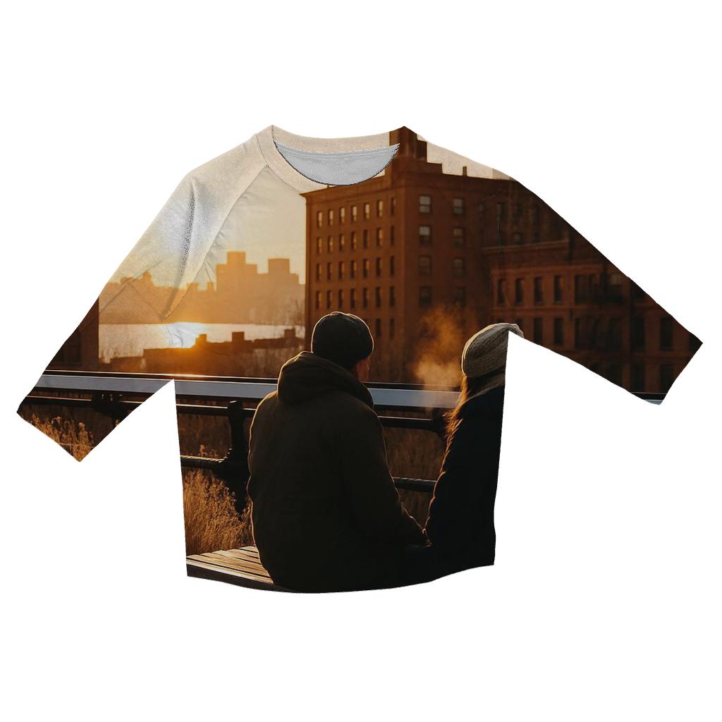 High Line Winter Sunset stylish quarter sleeve tops