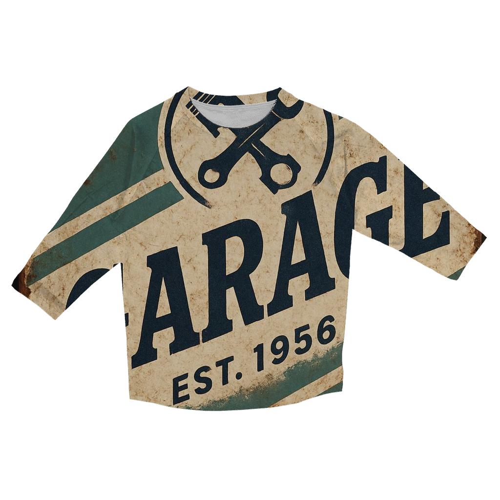 Antique Automotive Garage Sign casual three quarter sleeve shirts