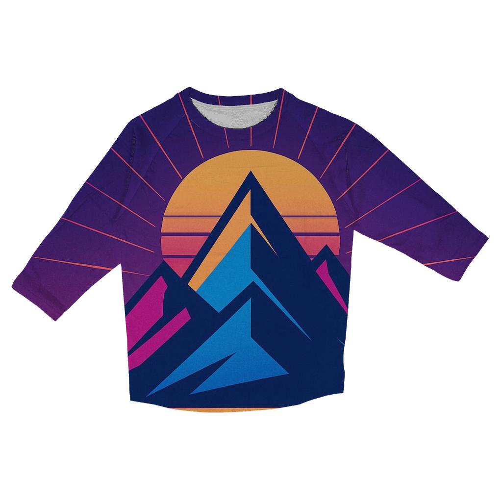 Laser Triangle Horizon trendy 3/4 sleeve tops