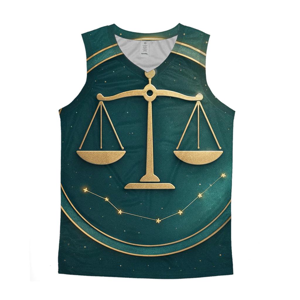 Libra Scales Balance Symbol cotton sleeveless tops