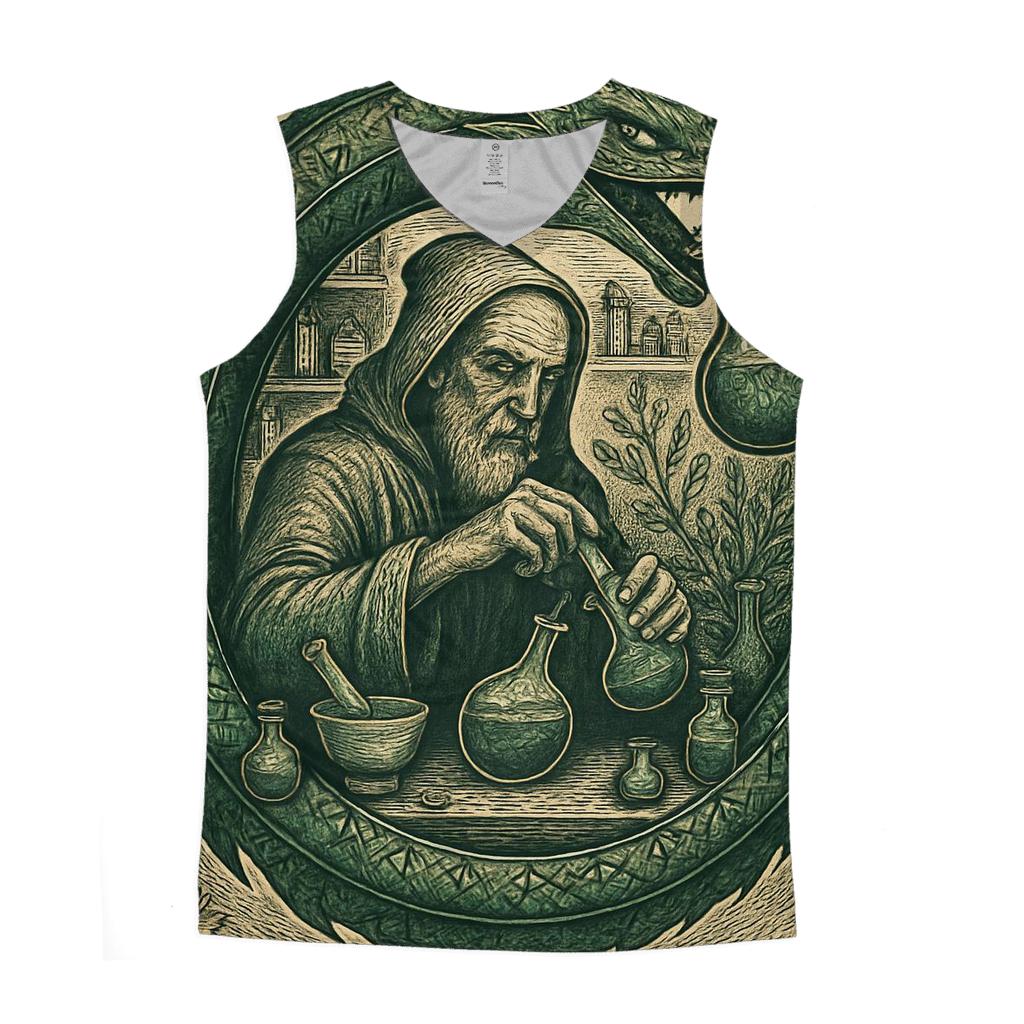 Alchemical Ouroboros Garden personalized athletic tanks