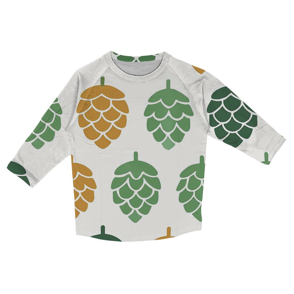 Staccato Pine Cones fashion 3/4 sleeve shirts