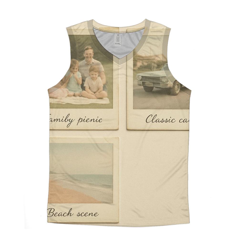 Polaroid Film Frame Collage custom tank tops