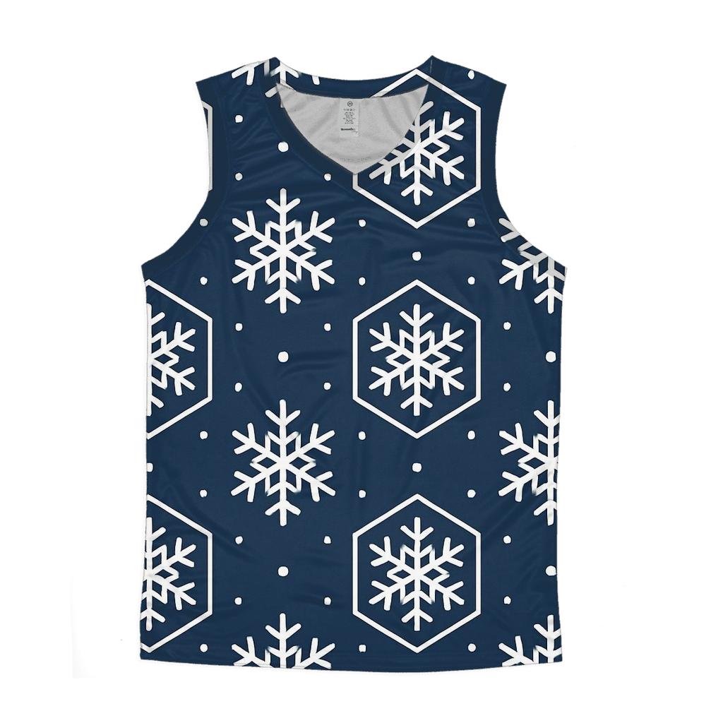 Snowflake Grid trendy fitted tank tops