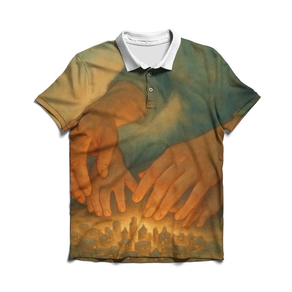 Hands That Build Tomorrow branded logo polo shirts