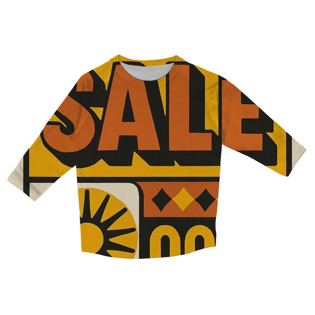 Funky Typeface Poster trendy 3/4 sleeve tops