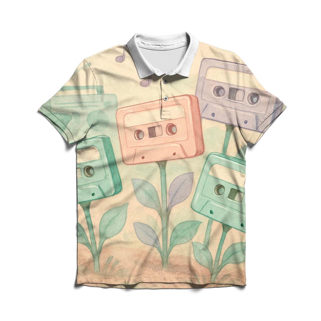 Cassette Garden stylish collar polo tees