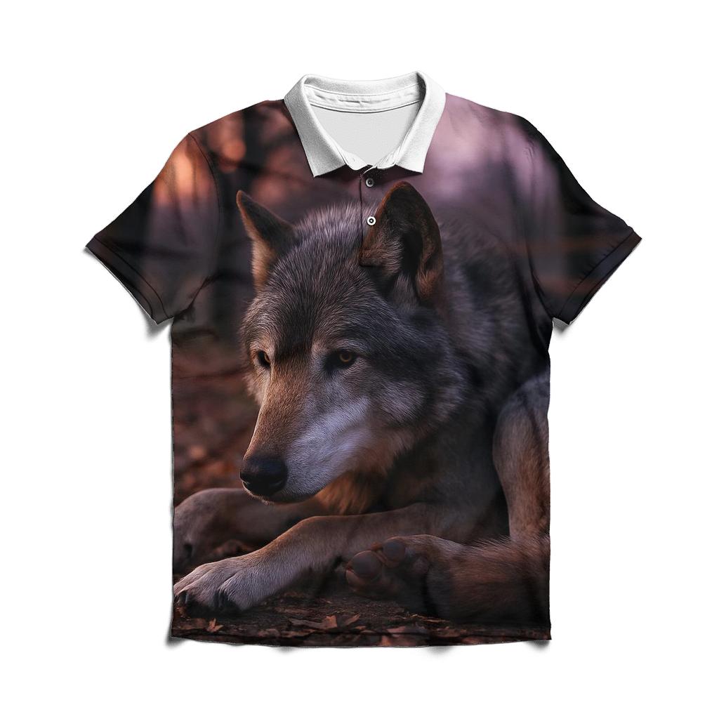 Old Alpha In Twilight Orchard casual sports polo shirts