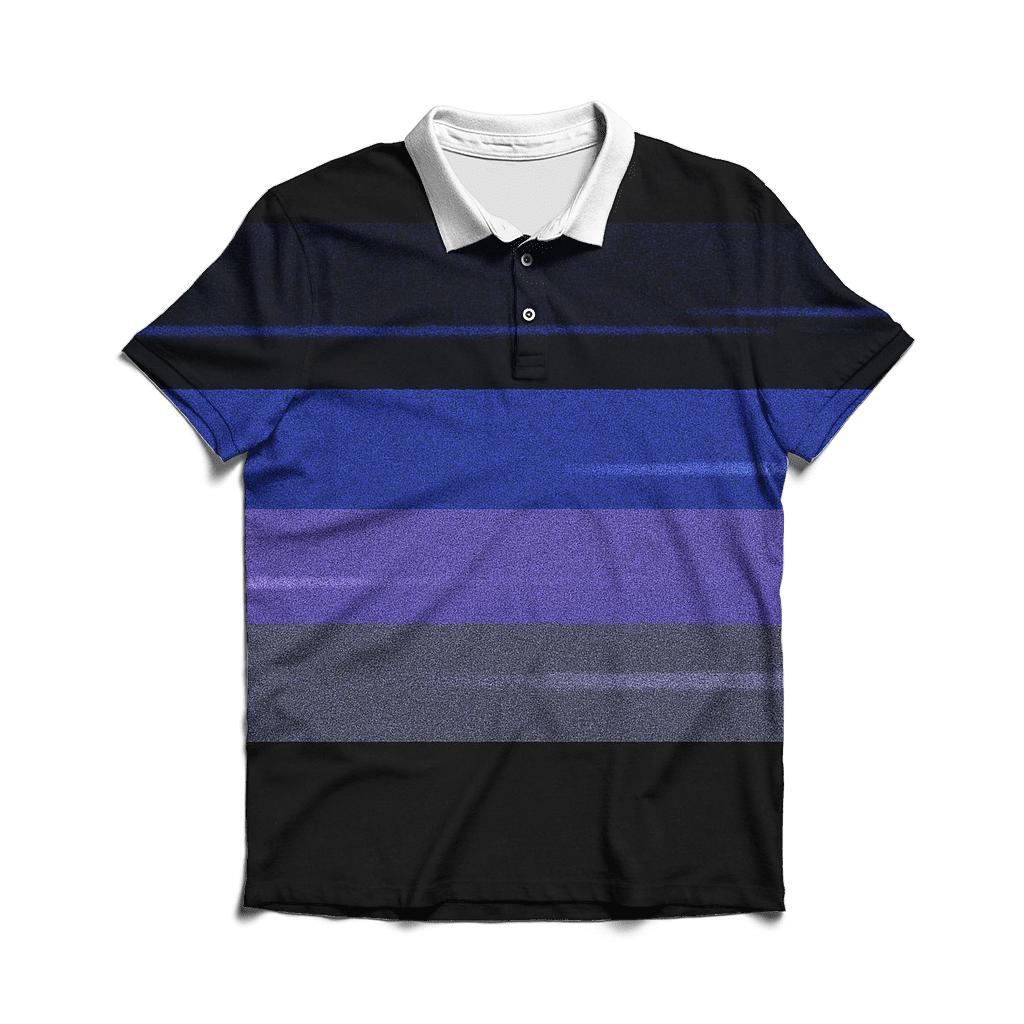 VHS Static Stripes premium cotton polo shirts