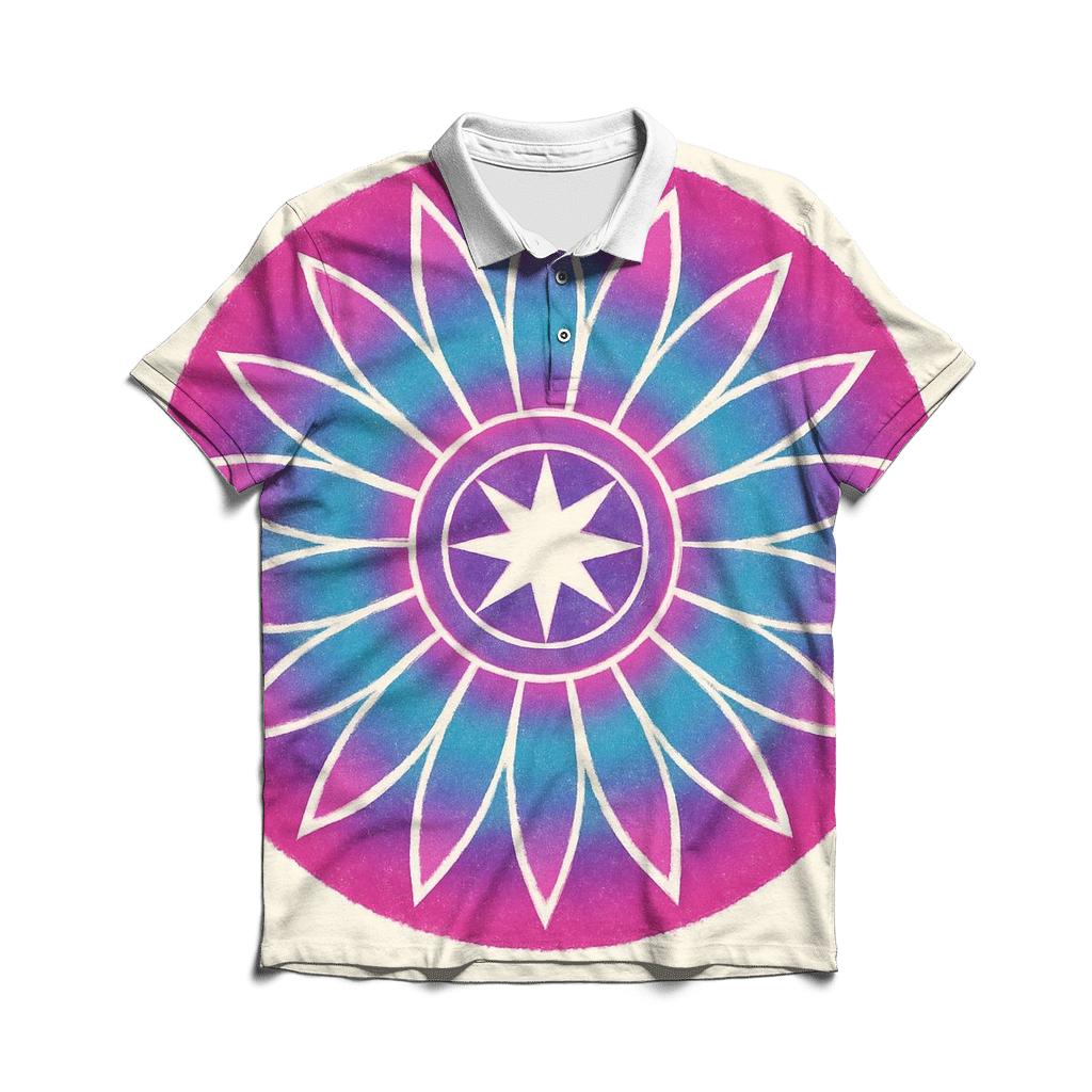 Mandala Sunburst classic pique polos
