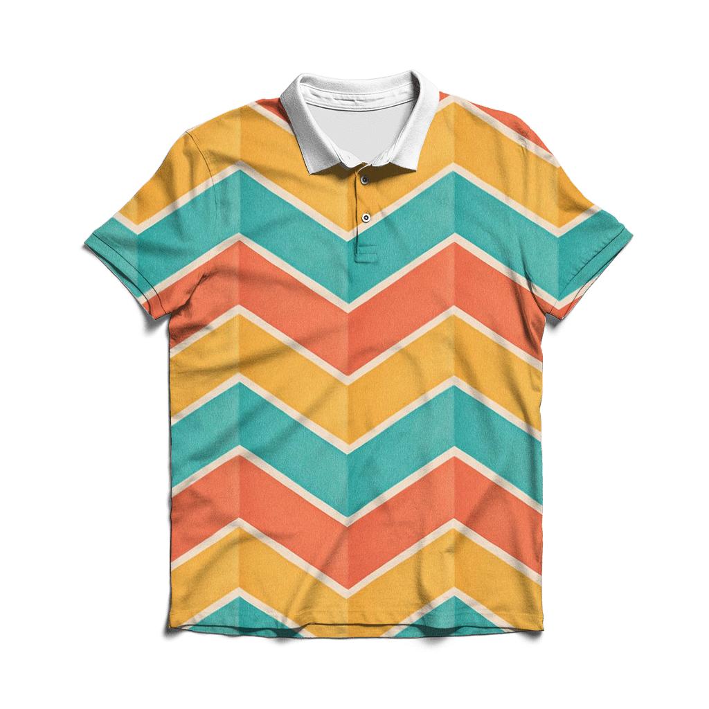 Chevron Accordion Fold stylish collar polo tees
