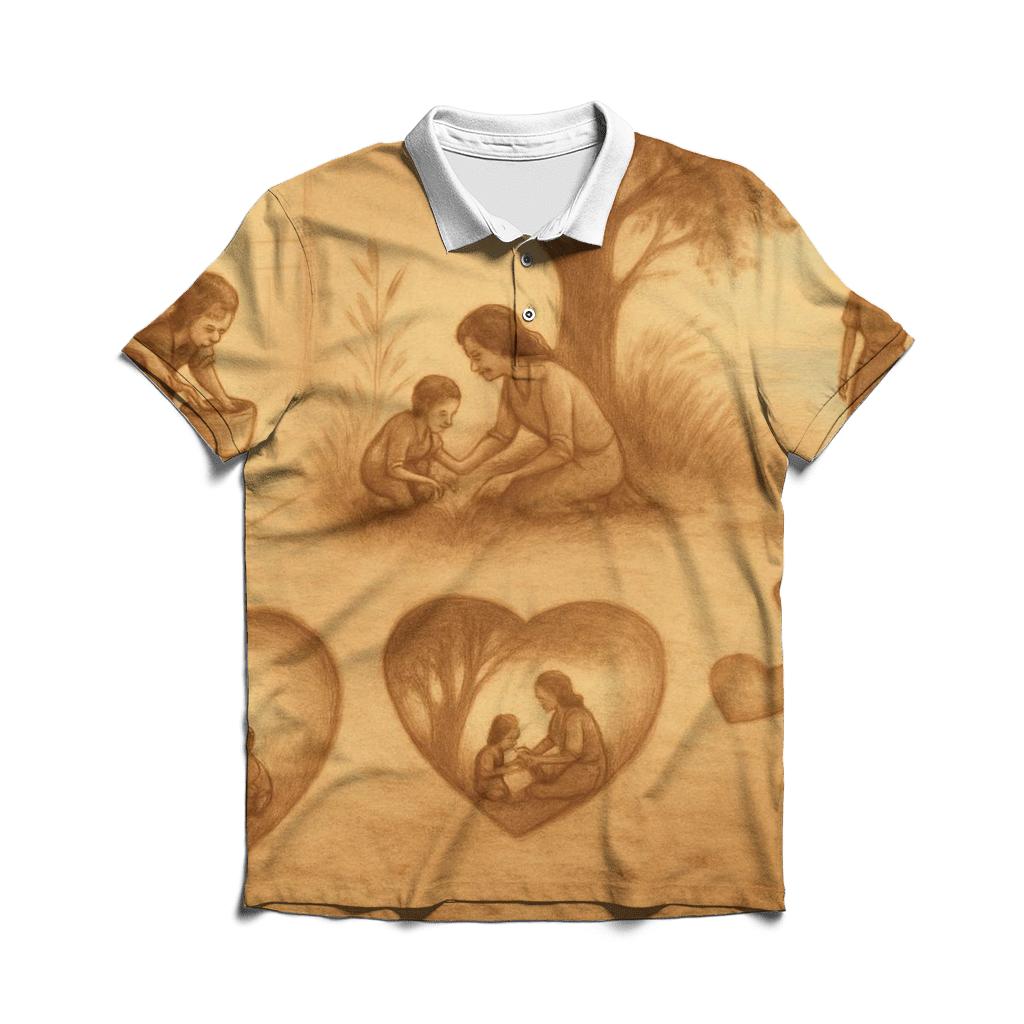 Footprints In The Heart casual sports polo shirts