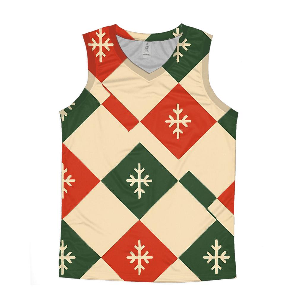 Snowy Diamond Quilt casual summer tank tops