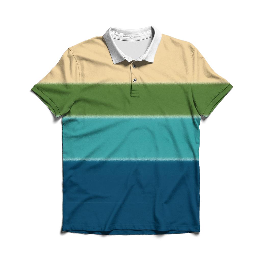 Horizon Stripe Gradient designer slim fit polos