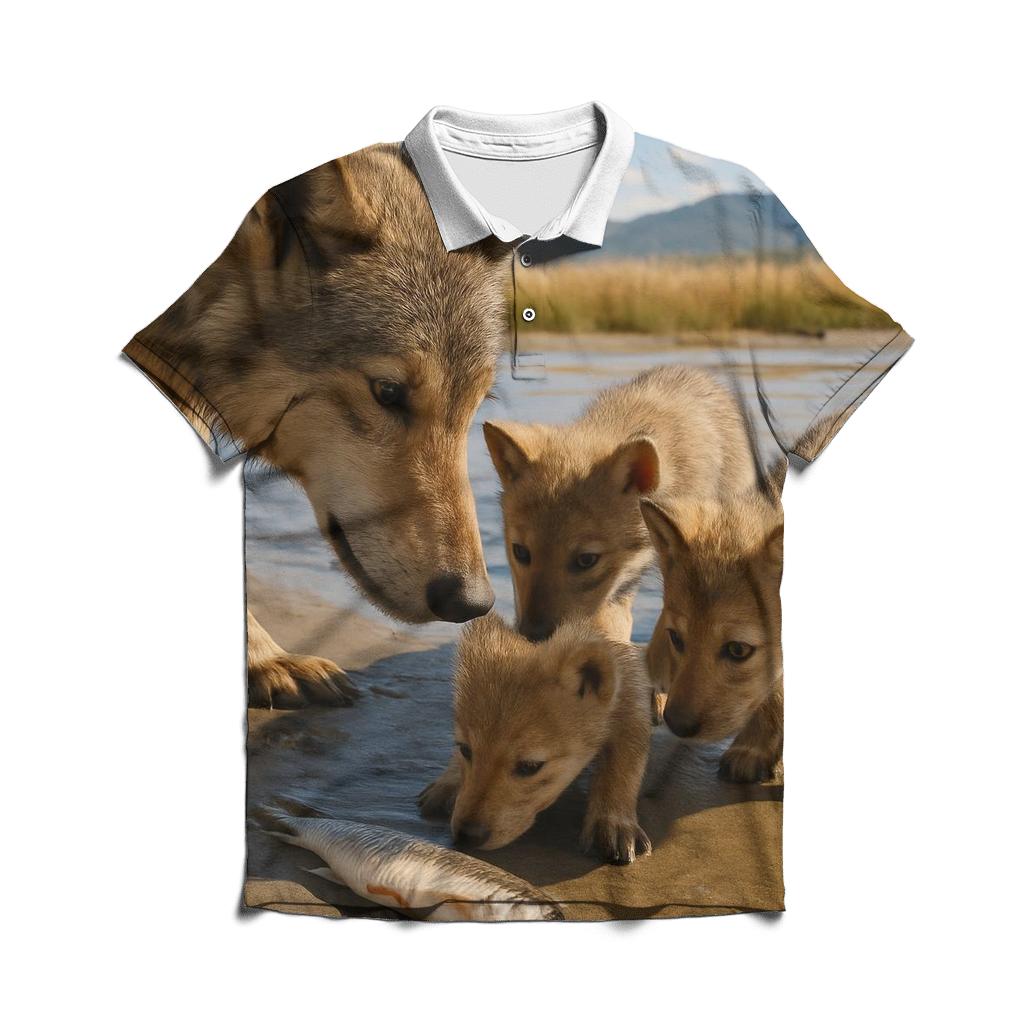 River Delta Pup Lessons designer slim fit polos