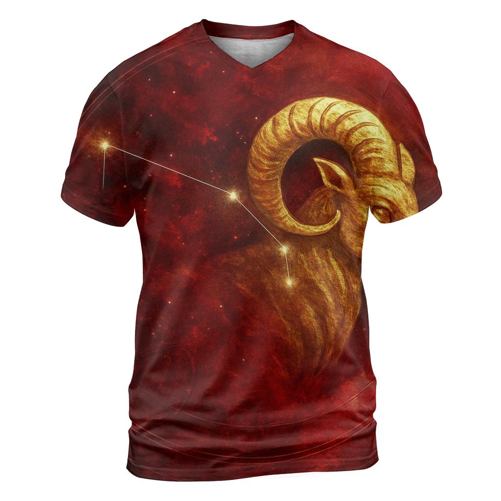 Stellar Aries Constellation Emblem statement graphic shirts
