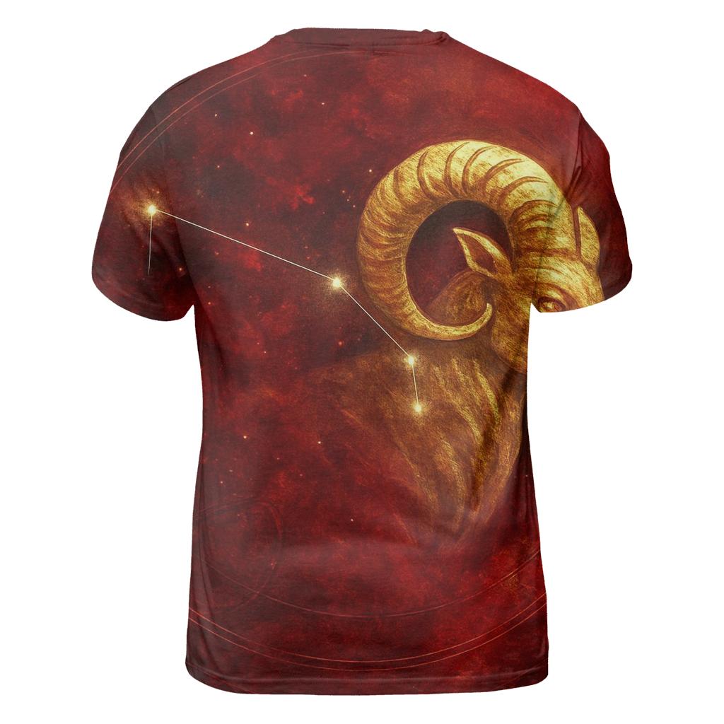 Stellar Aries Constellation Emblem statement graphic shirts