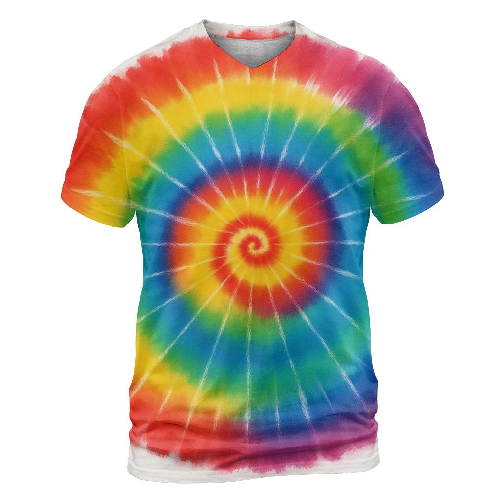 Classic Rainbow Spiral unique graphic print tees