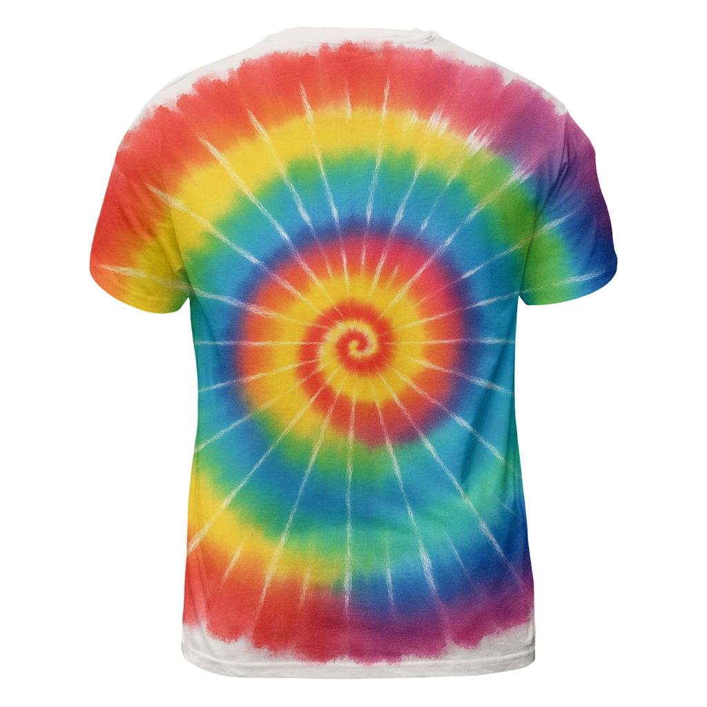 Classic Rainbow Spiral unique graphic print tees