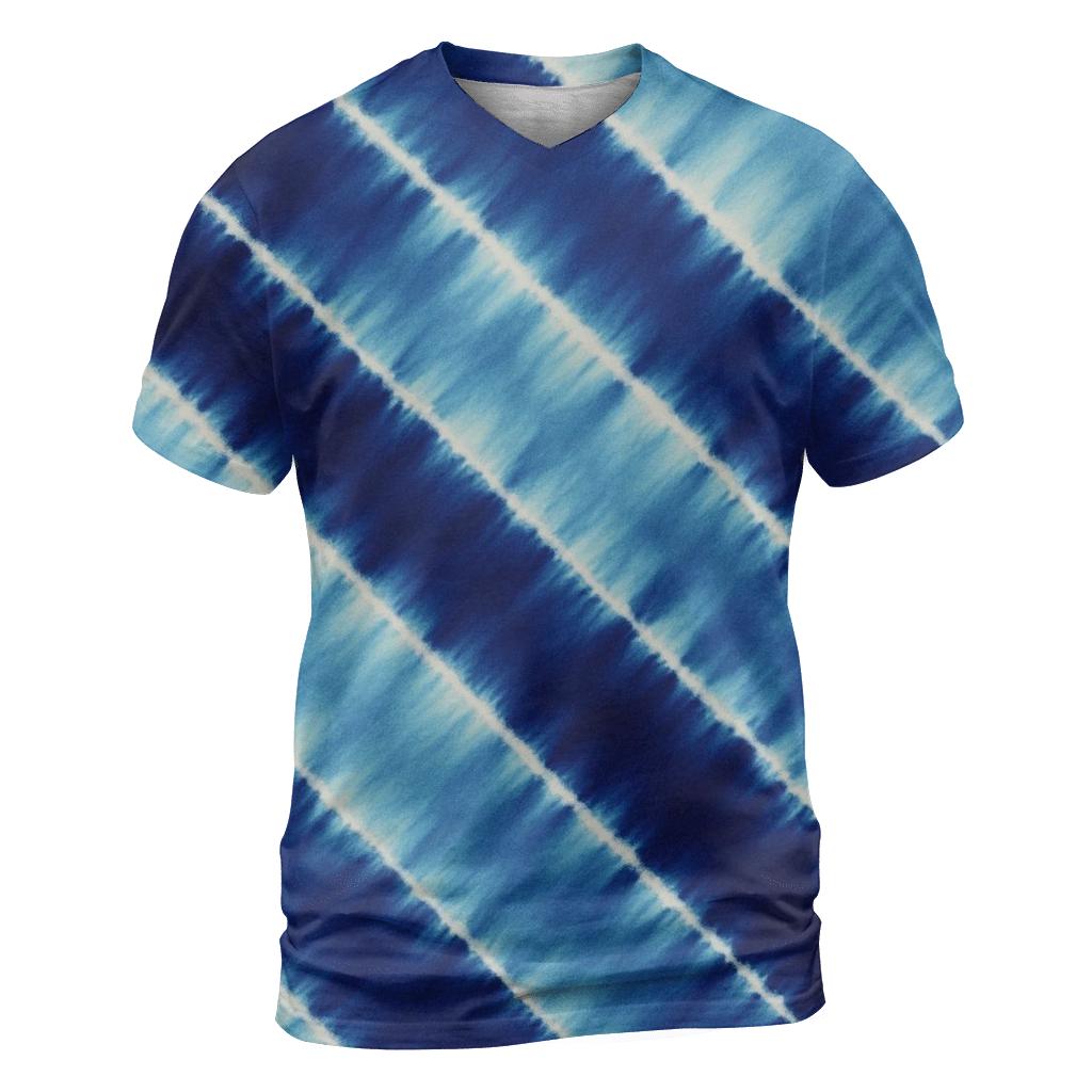 Indigo Arashi Diagonals vibrant all-over design tees