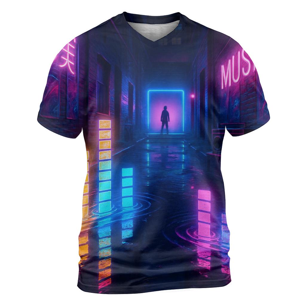 Neon Equalizer Alley trendy printed shirt styles
