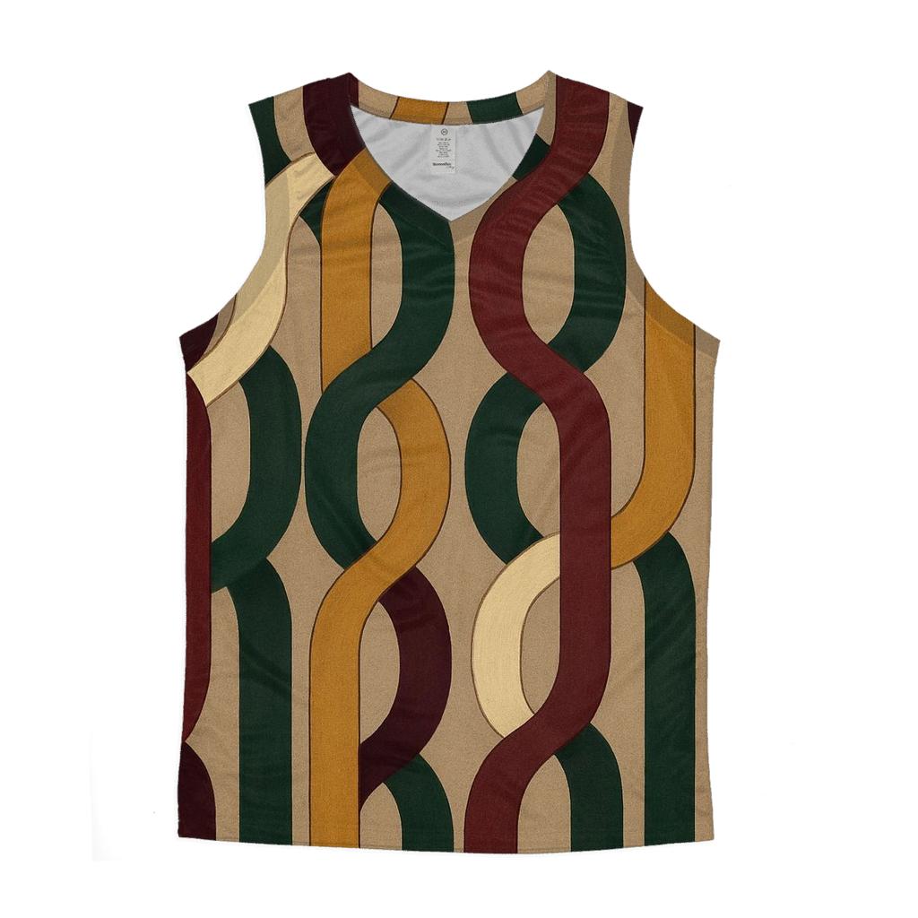 Velvet Ribbon Repeat graphic print tank tops
