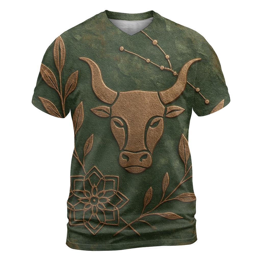 Mystic Taurus Bull Glyph trendy printed shirt styles