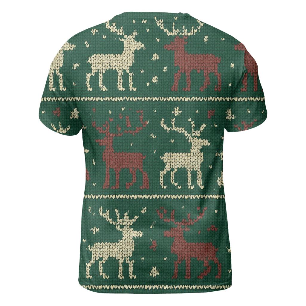 Reindeer Sweater Stripe Design custom all-over print shirts