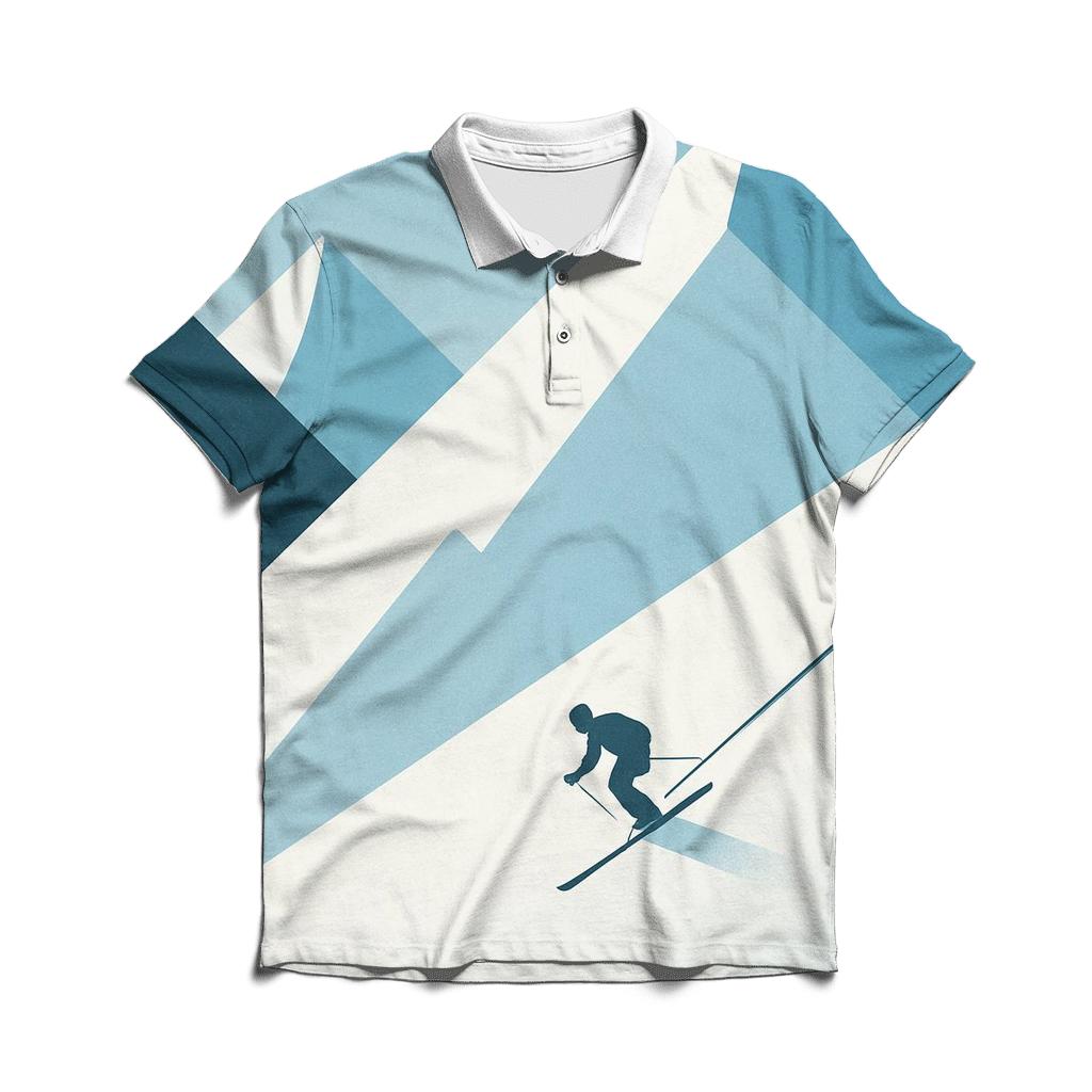 Alpine Ski Geometry stylish collar polo tees