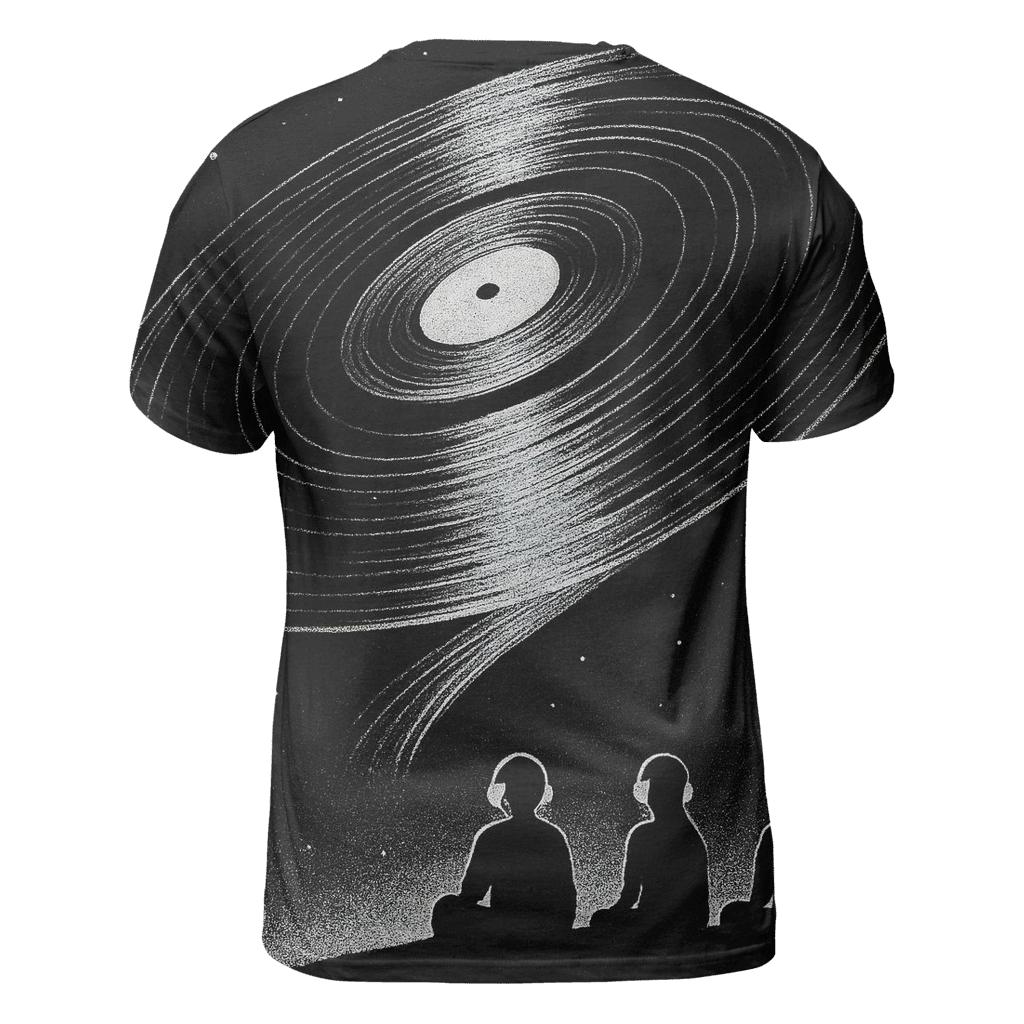 Vinyl Spiral Observatory vibrant all-over design tees